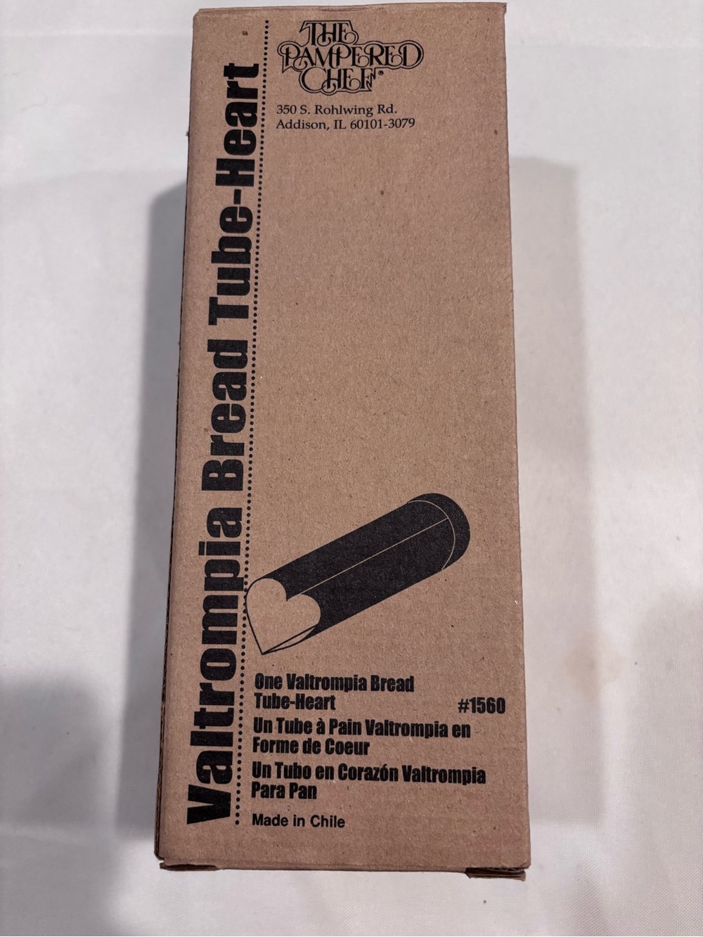Pampered Chef Valtrompia Bread Tube-Heart